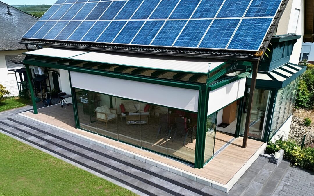Terrassenüberdachung mit Glasschiebeanlage in Wittlich-Bombogen