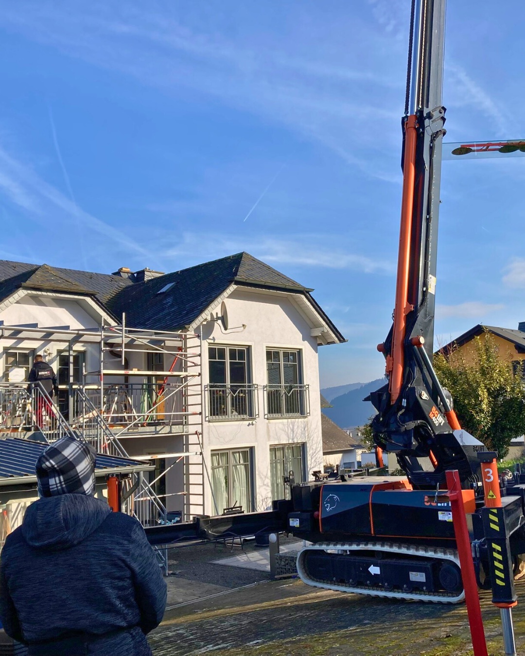 Montage Balkonüberdachung Riol