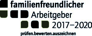 Abbildung des Siegels der Bertelsmann-Stiftung "Familienfreundlicher Arbeitgeber 2017-2020"