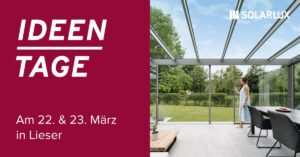 Ideentage Lieser Solarlux Terrassenüberdachung